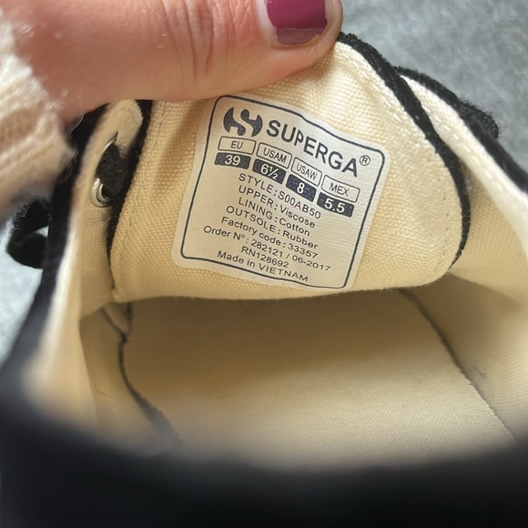 Superga Black Velvet Shoes - Picture 2 of 4